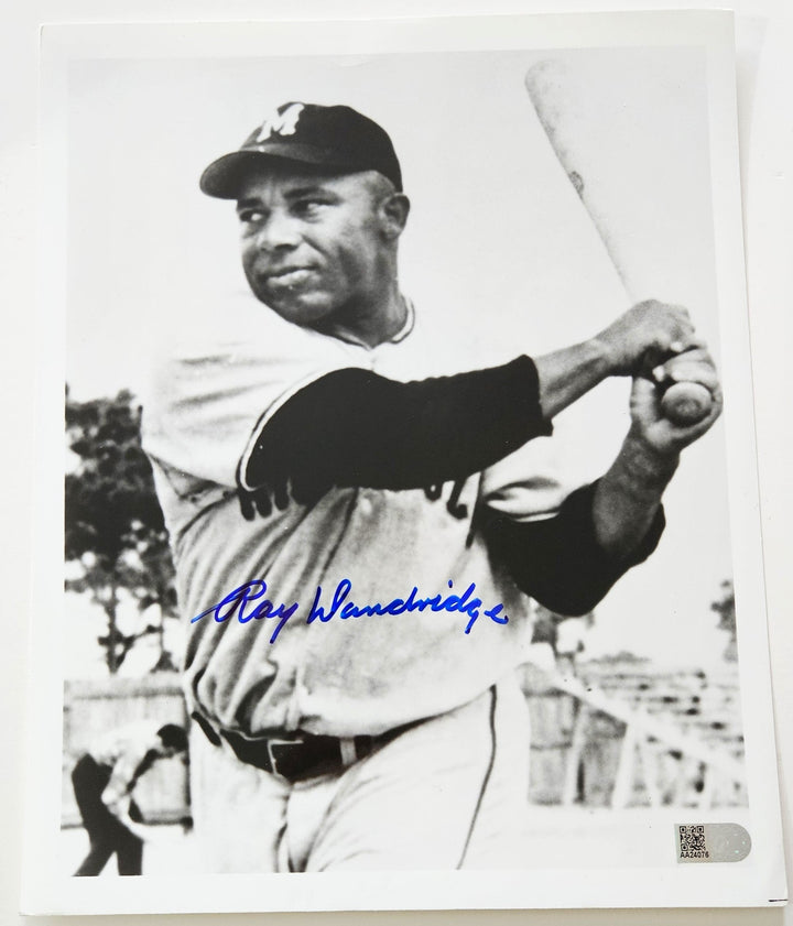 Ray Dandridge Negro League Hall of Famer Signed 8x10 Vintage B&W Photo (AI Verified)