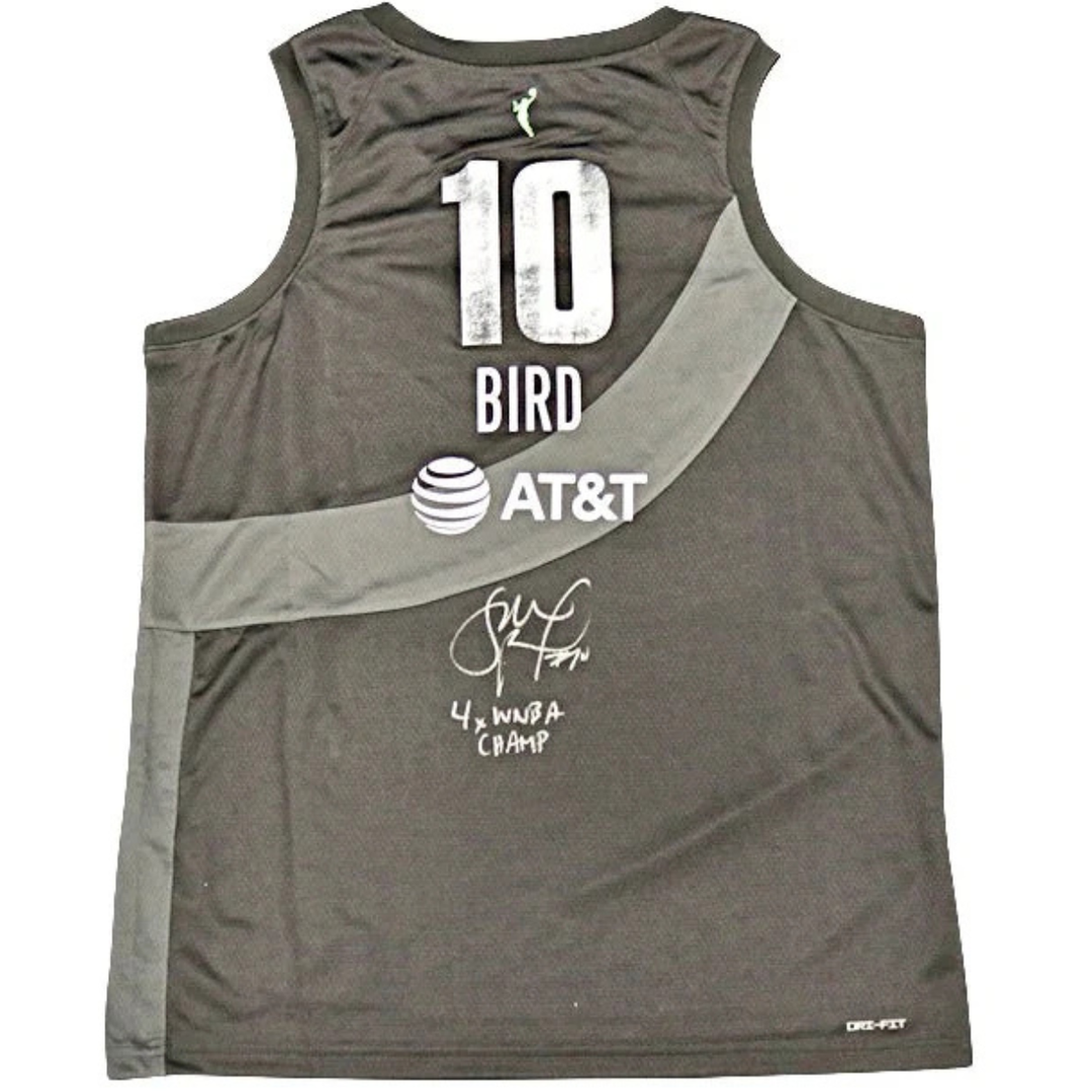 Sue Bird Seattle Storm Autographed Nike Rebel Edition Black Jersey with "4x WNBA Champ" Inscription Signed Under Number (CX Auth)