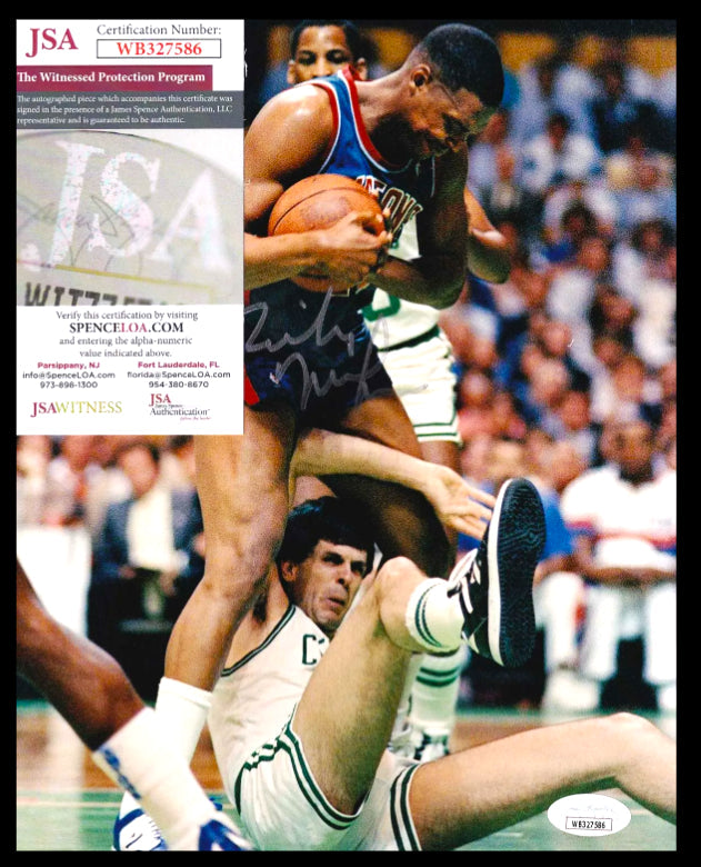 Rick Mahorn Detroit Pistons Signed 8x10 Photo (JSA Witness COA)