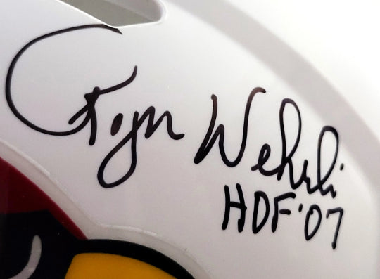 Roger Wiehrli St. Louis Cardinals Signed and Inscribed HOF 07 Speed Mini Helmet (Schwartz Sports COA)