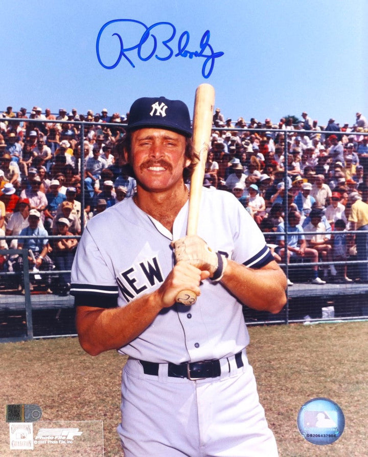 Ron Blomberg (First Designated Hitter in MLB) New York Yankees Signed Vintage 8x10 Photo (AIV)