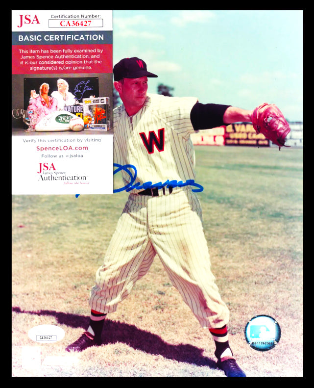 Roy Sievers Washington Senators Signed Vintage 8x10 Photo (JSA COA)