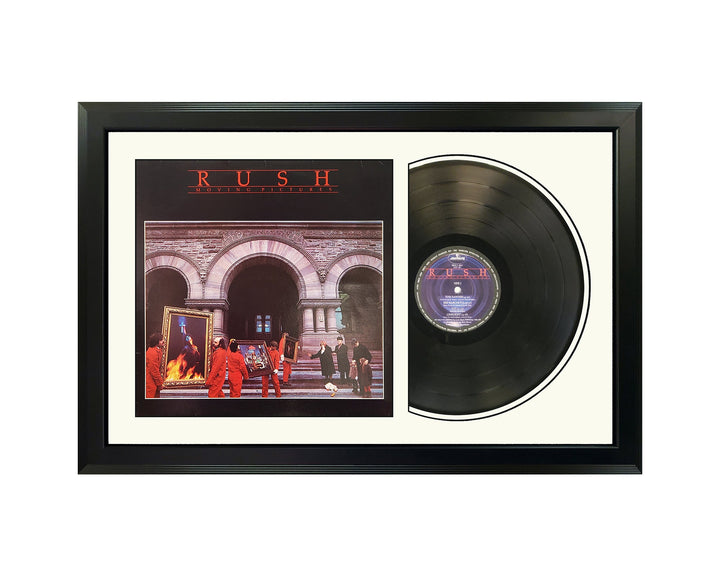 Rush Moving Pictures Genuine Vinyl Record & Cover Professionally Framed Display with a White Mat