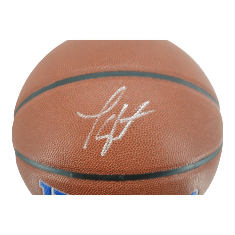 Landry Shamet New York Knicks Autographed NBA Wilson Knicks Logo Basketball CX Auth