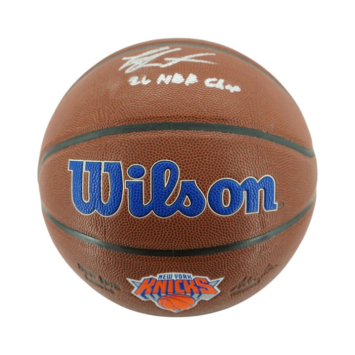 Landry Shamet New York Knicks Autographed Inscribed 26 NBA Champs Wilson Knicks Logo Basketball CX Auth