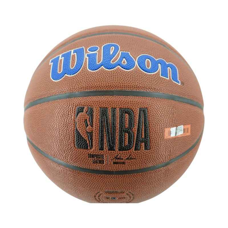 Landry Shamet New York Knicks Autographed Inscribed 26 NBA Champs Wilson Knicks Logo Basketball CX Auth