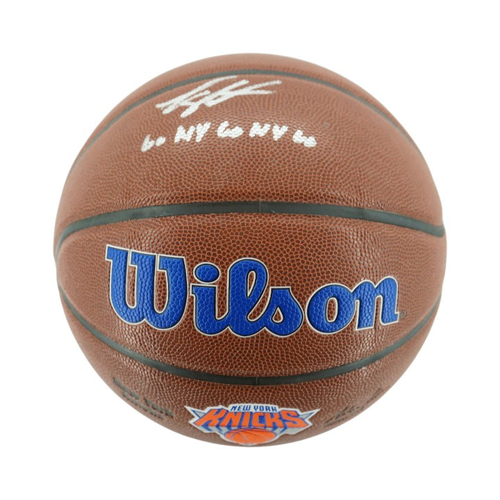 Landry Shamet New York Knicks Autographed Inscribed Go NY Go NY Go NBA Wilson Knicks Logo Basketball CX Auth