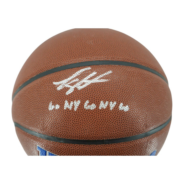 Landry Shamet New York Knicks Autographed Inscribed Go NY Go NY Go NBA Wilson Knicks Logo Basketball CX Auth