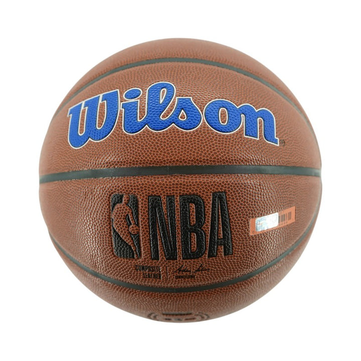 Landry Shamet New York Knicks Autographed Inscribed Go NY Go NY Go NBA Wilson Knicks Logo Basketball CX Auth