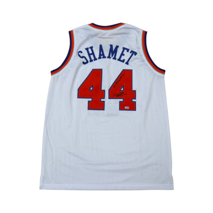 Landry Shamet New York Knicks Autographed Inscribed Go NY Go NY Go Pro Style White Jersey CX Auth