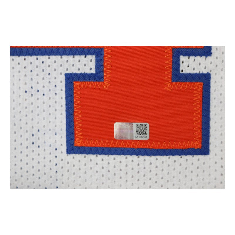 Landry Shamet New York Knicks Autographed Inscribed Go NY Go NY Go Pro Style White Jersey CX Auth