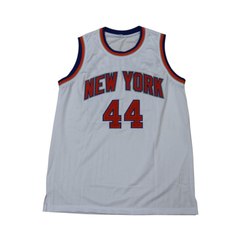 Landry Shamet New York Knicks Autographed Inscribed Go NY Go NY Go Pro Style White Jersey CX Auth