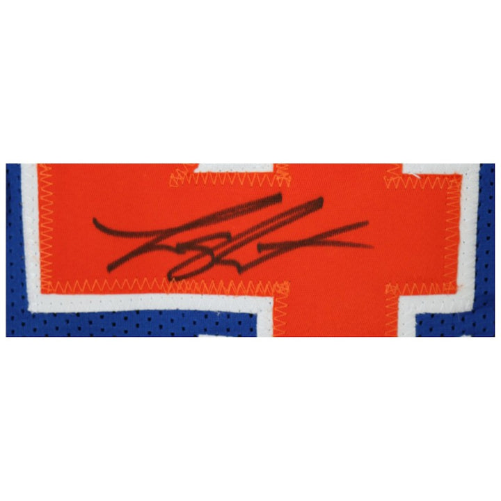Landry Shamet New York Knicks Autographed Pro Style Blue Jersey CX Auth
