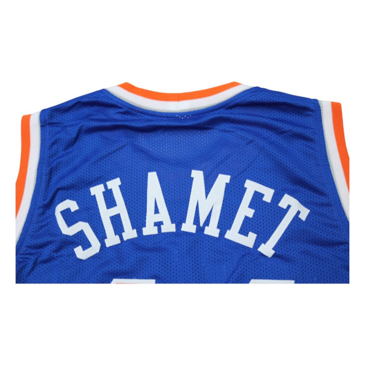 Landry Shamet New York Knicks Autographed Inscribed 26 NBA Champs Pro Style Blue Jersey CX Auth