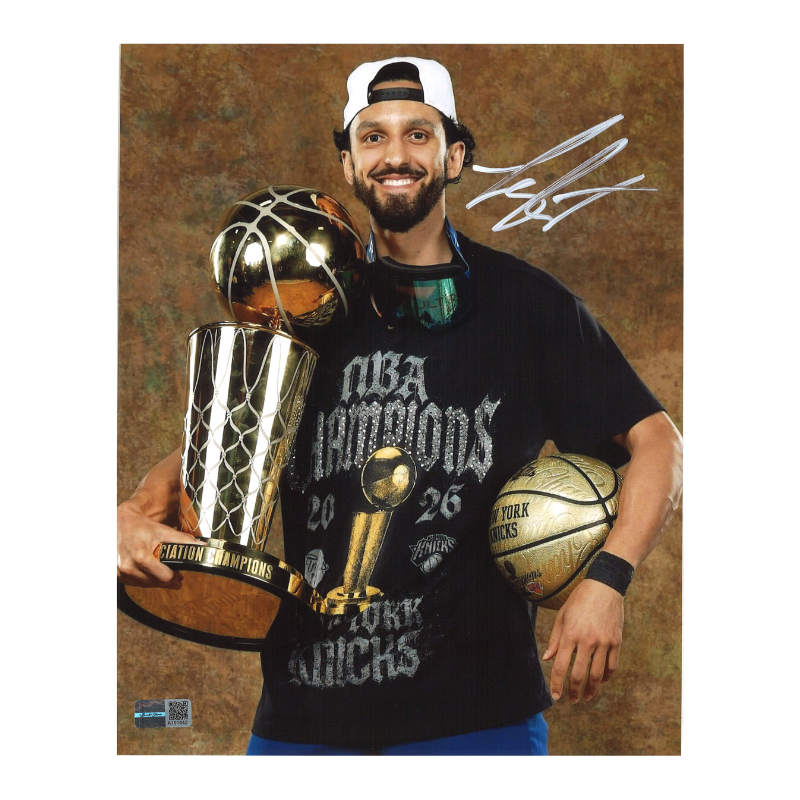 Landry Shamet New York Knicks Autographed Trophy Portrait 8x10 Photo CX Auth