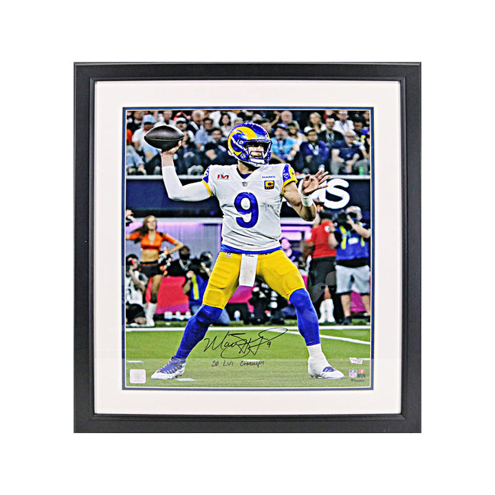 Matthew Stafford Los Angeles Rams Autographed Signed Inscribed 16x20 Framed Photo (Fanatics Auth)