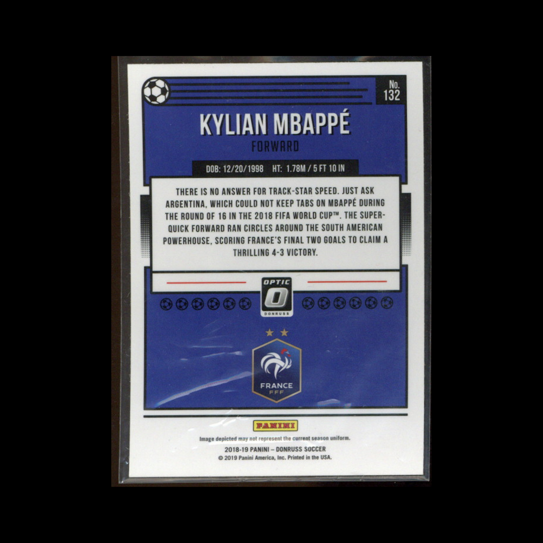 2018-19 Donruss Soccer Optic #132: Kylian Mbappé Base (1)