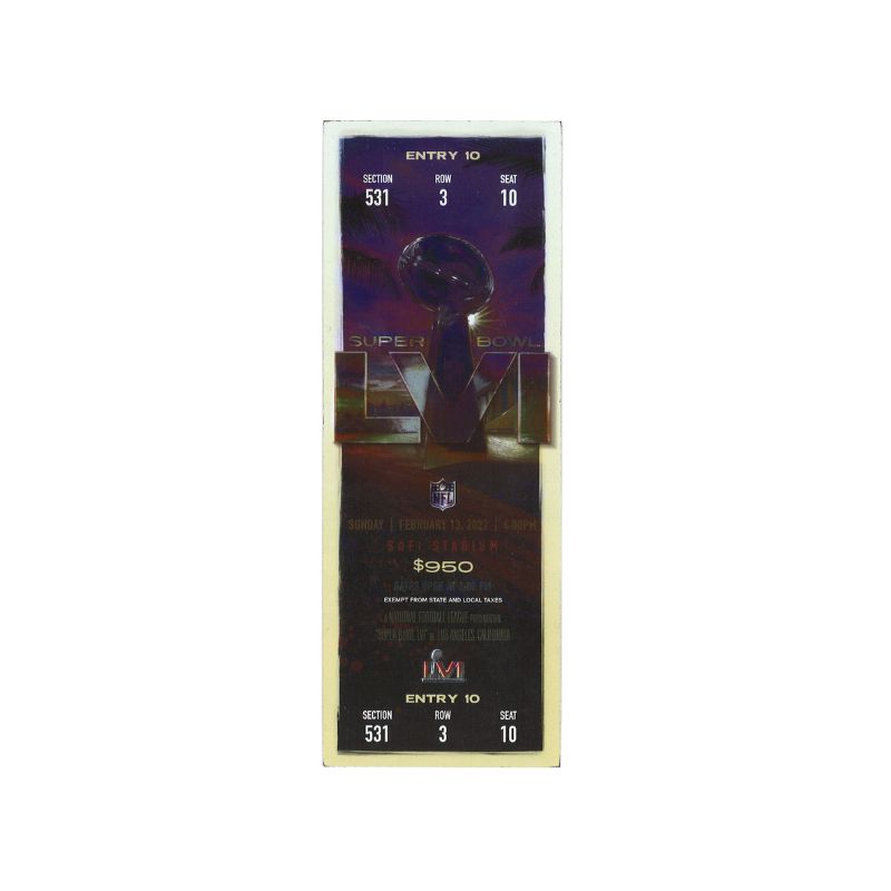 Super Bowl LVI Full Ticket SoFi Stadium February 13 2022 (Sec 531, Row 3, Seat 10)