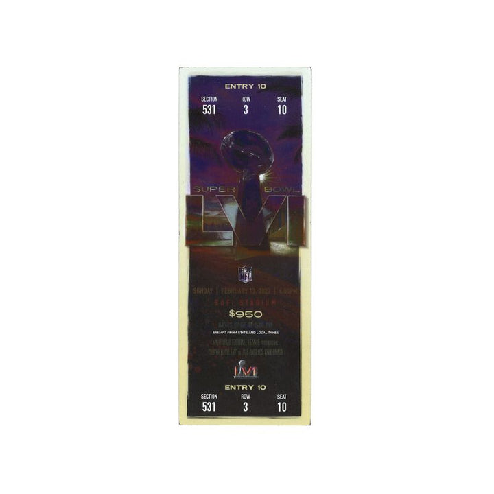 Super Bowl LVI Full Ticket SoFi Stadium February 13 2022 (Sec 531, Row 3, Seat 10)