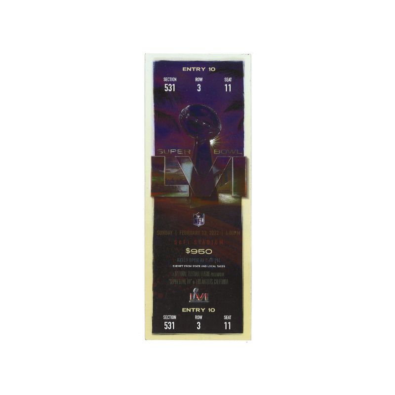 Super Bowl LVI Full Ticket SoFi Stadium February 13 2022 (Sec 531, Row 3, Seat 11)