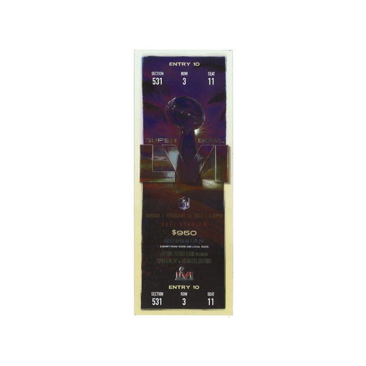 Super Bowl LVI Full Ticket SoFi Stadium February 13 2022 (Sec 531, Row 3, Seat 11)