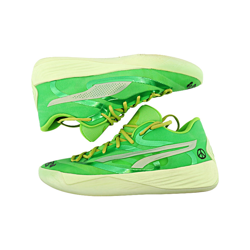 Breanna Stewart New York Liberty Autographed Signed Game Used Size 12 Pair of Bright Green Puma Stewie 2 Model "Apple Pizza Crumble" Sneakers  (Breanna Stewart LOA)