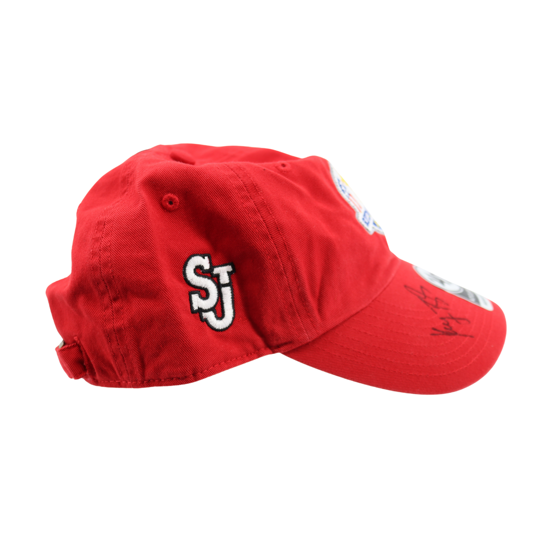 Keegan Bradley Autographed St. John's University Ryder Cup Red Hat St. John LOA