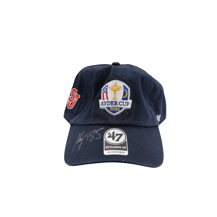 Keegan Bradley Autographed St. John's University Ryder Cup Blue Hat St. John LOA