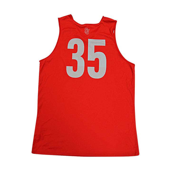 St. John's University Issued Reversible Red/Grey Practice Jersey #35
