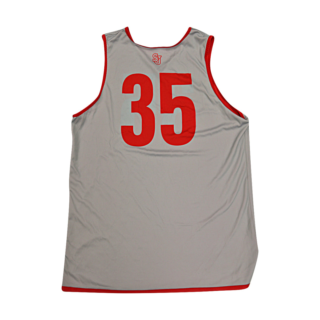 St. John's University Issued Reversible Red/Grey Practice Jersey #35
