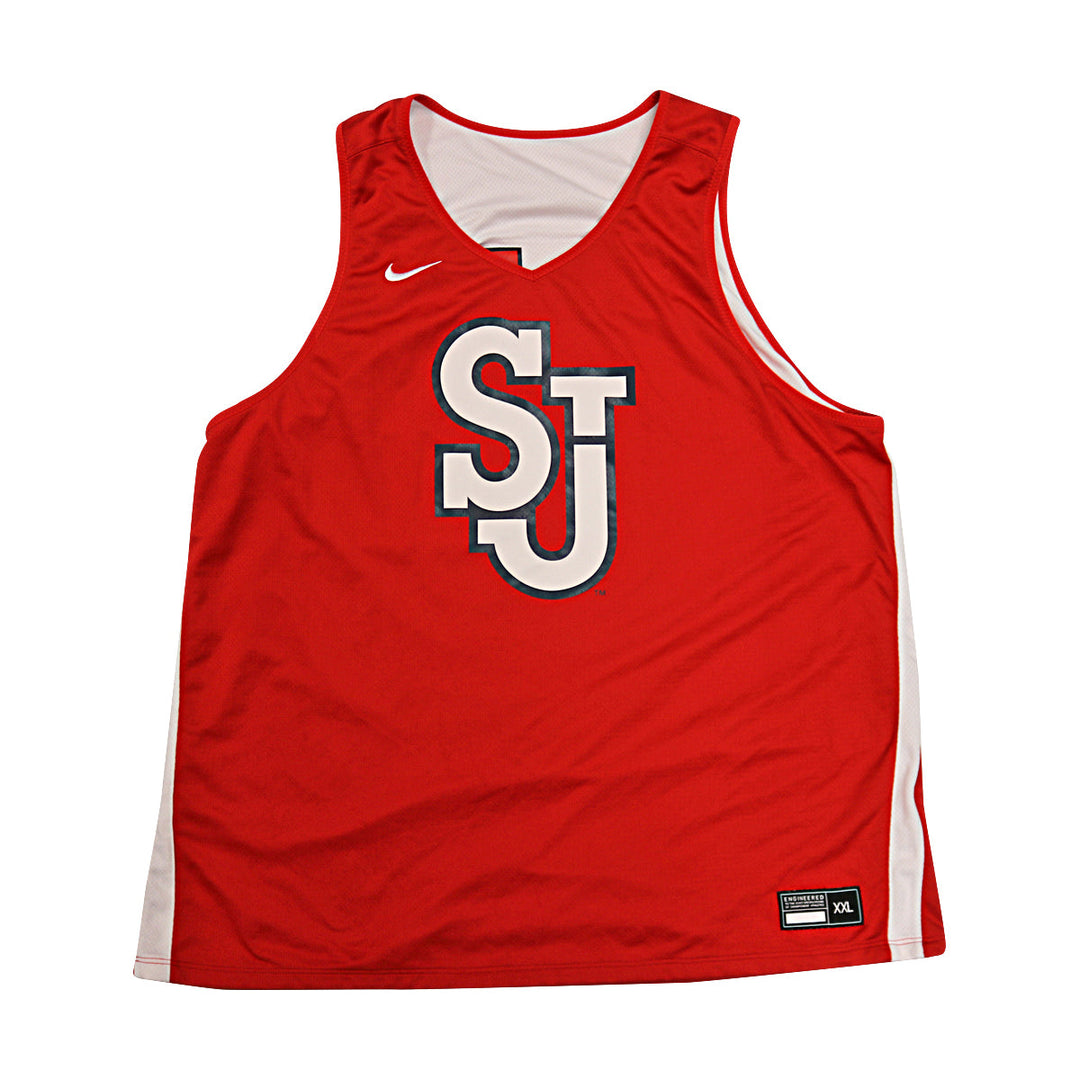 St. John's University Issued Reversible Red/White Practice Jersey #14
