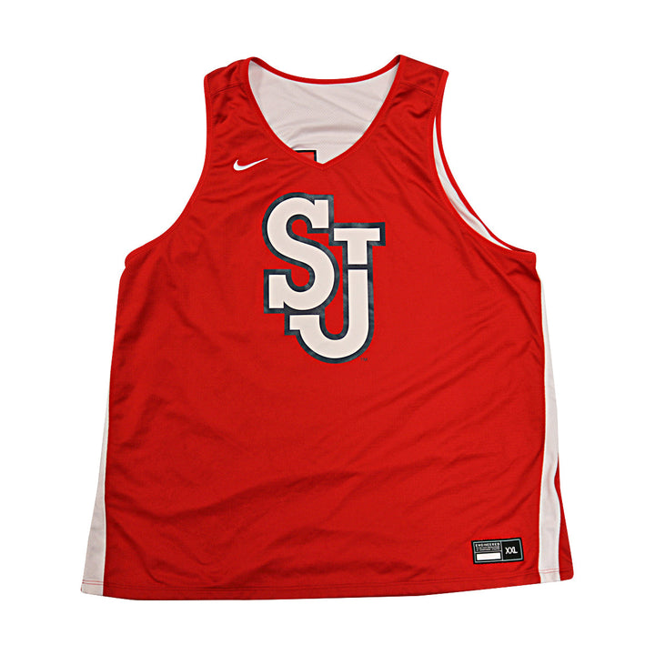 St. John's University Issued Reversible Red/White Practice Jersey #14