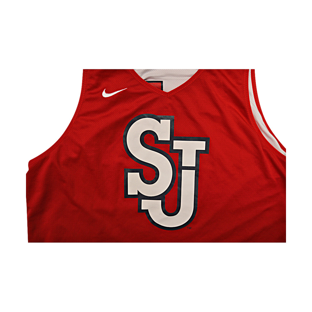 St. John's University Issued Reversible Red/White Practice Jersey #14