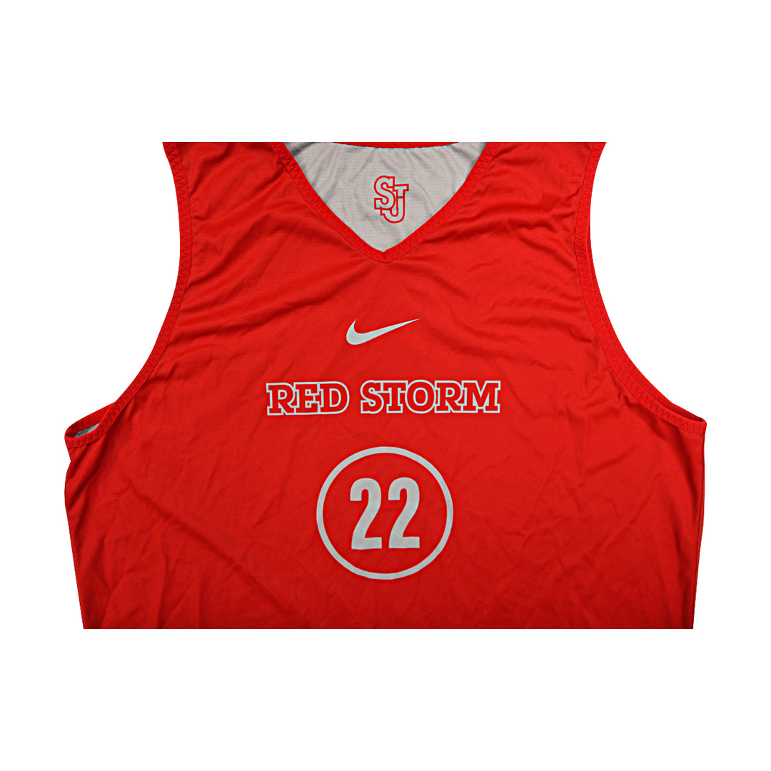 St. John's University Issued Reversible Red/Grey Practice Jersey #22