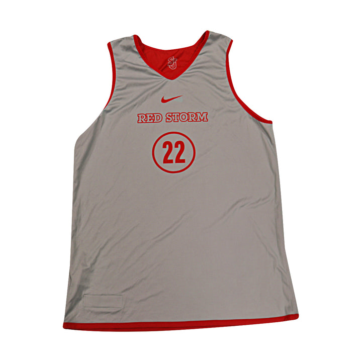 St. John's University Issued Reversible Red/Grey Practice Jersey #22