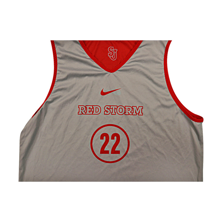 St. John's University Issued Reversible Red/Grey Practice Jersey #22