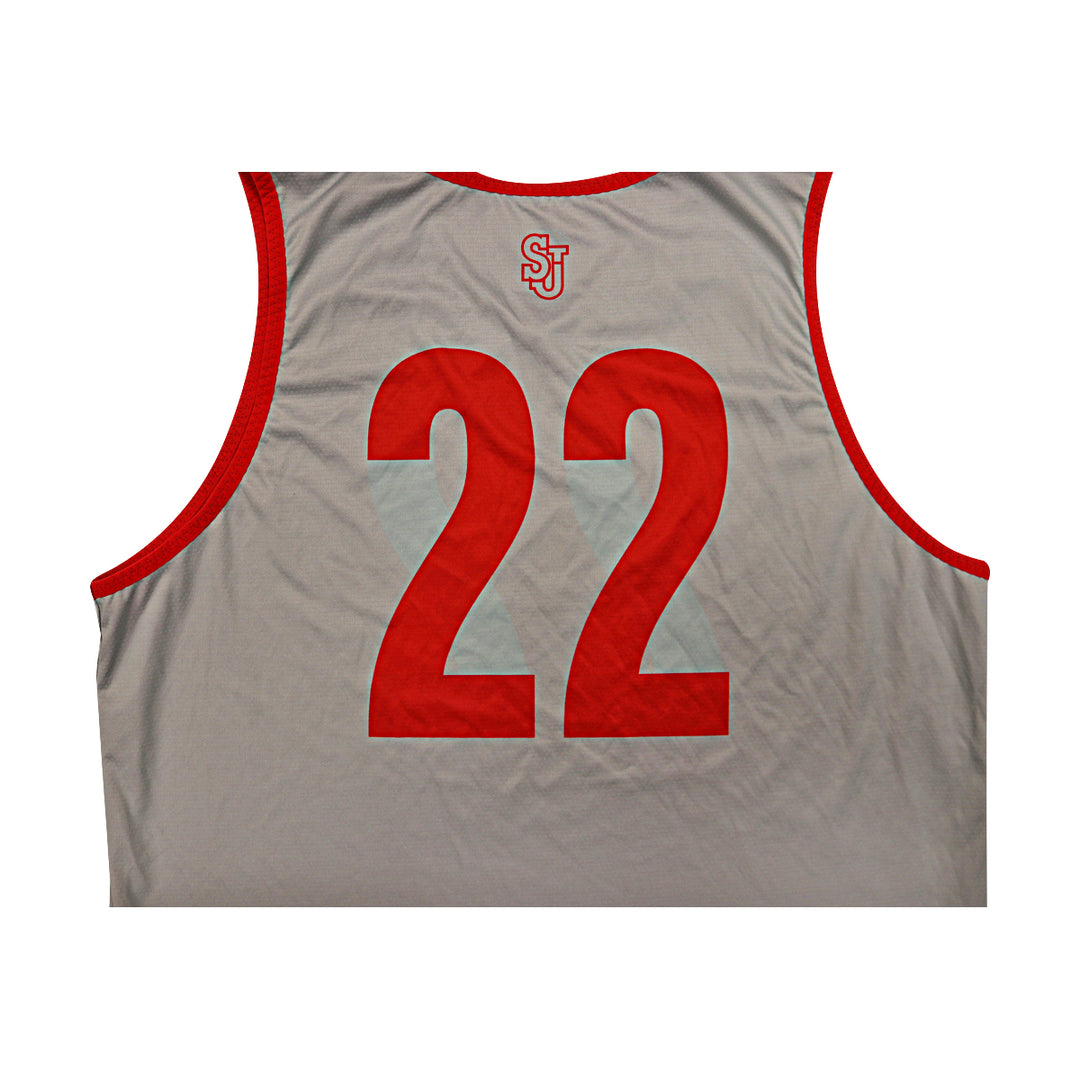 St. John's University Issued Reversible Red/Grey Practice Jersey #22