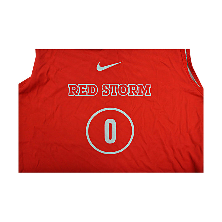 St. John's University Issued Reversible Red/Grey Practice Jersey #0