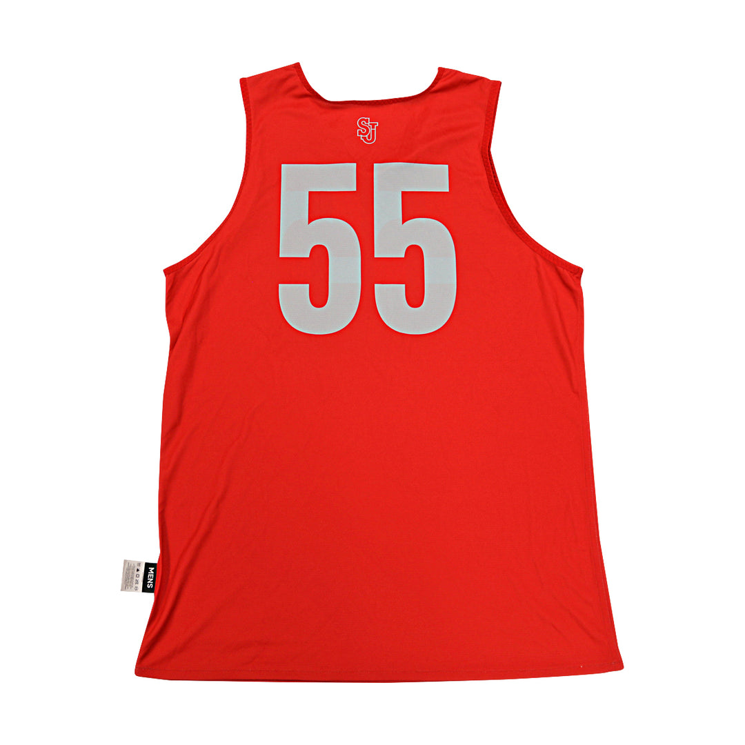 St. John's University Issued Reversible Red/Grey Practice Jersey #55