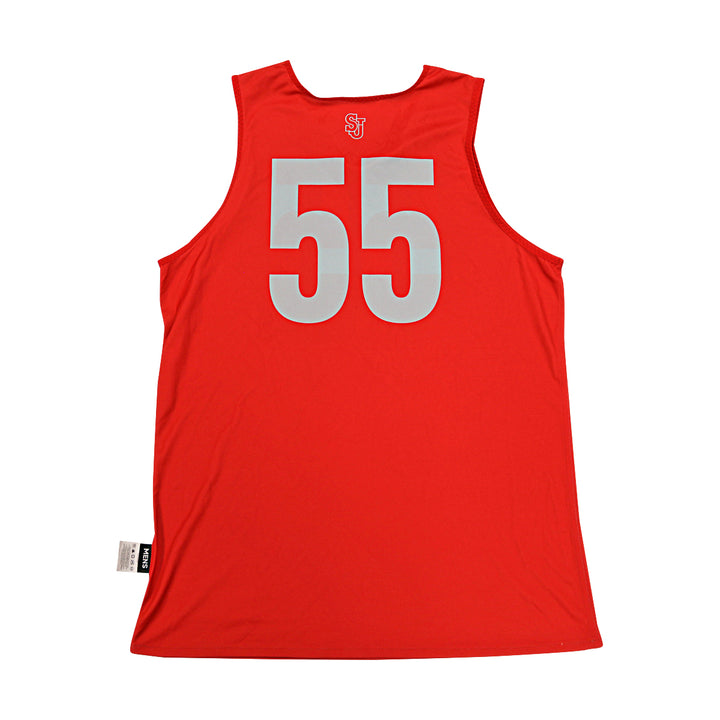 St. John's University Issued Reversible Red/Grey Practice Jersey #55