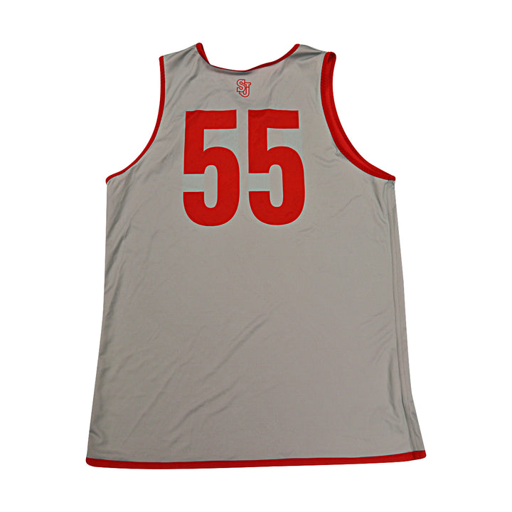 St. John's University Issued Reversible Red/Grey Practice Jersey #55