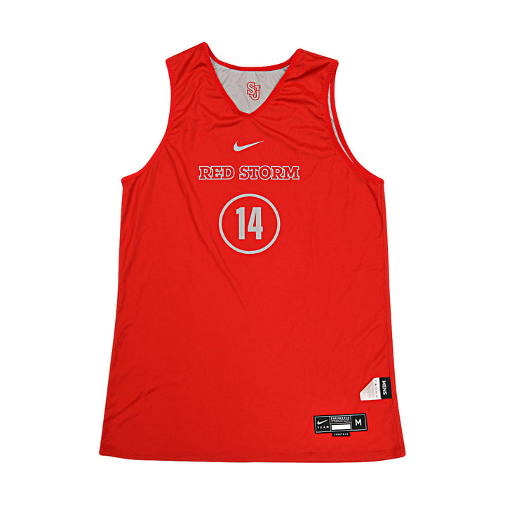 St. John's University Issued Reversible Red/Grey Practice Jersey #14