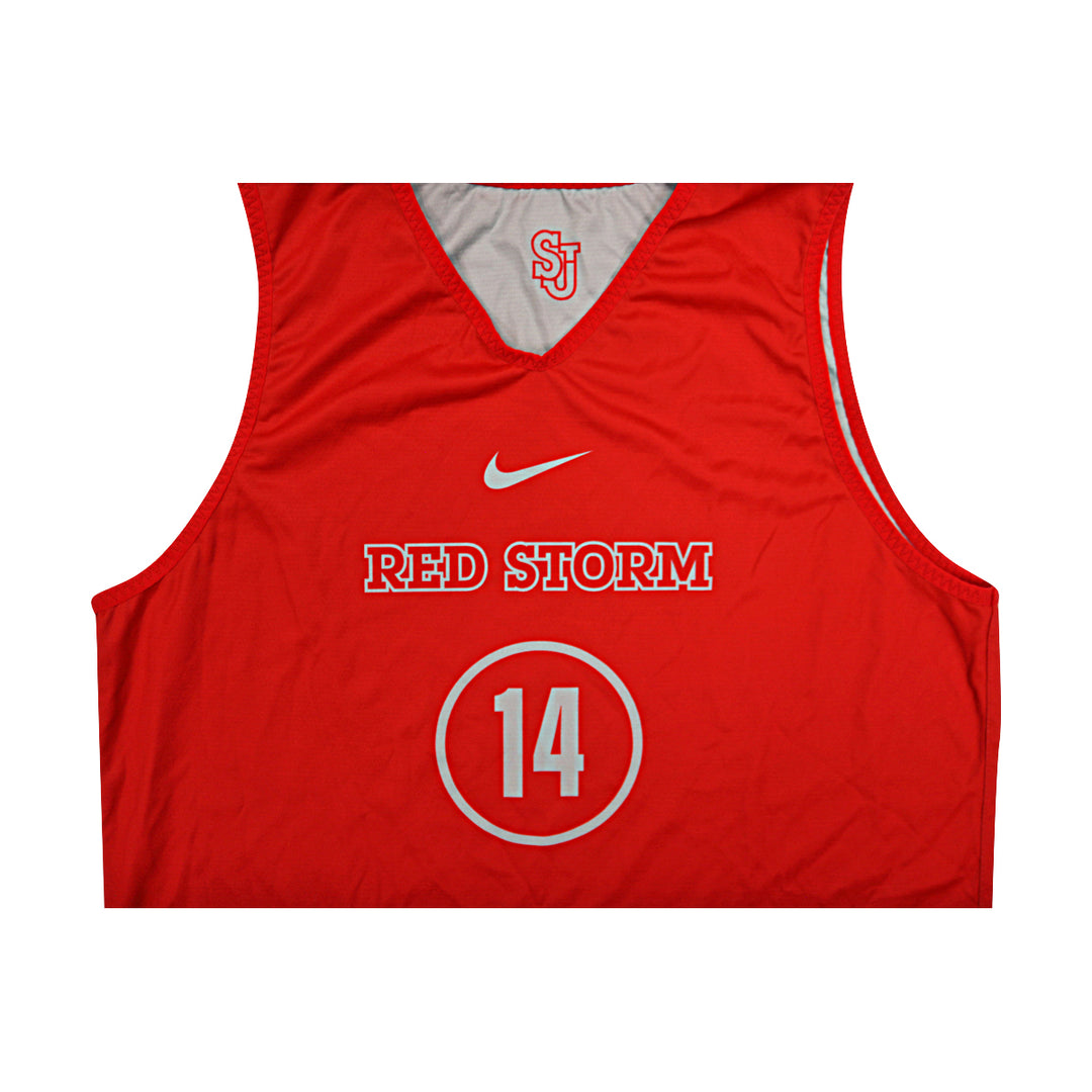 St. John's University Issued Reversible Red/Grey Practice Jersey #14