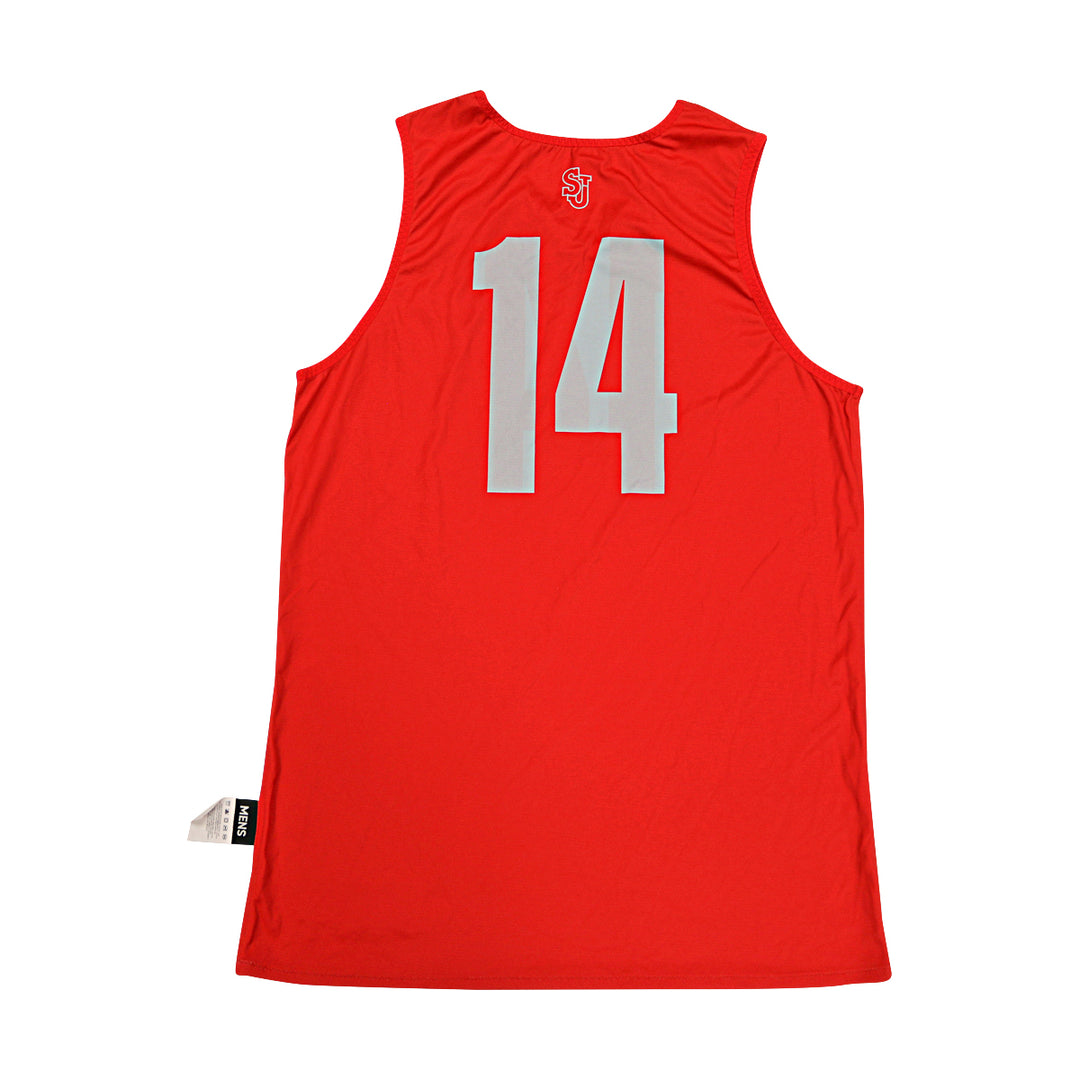 St. John's University Issued Reversible Red/Grey Practice Jersey #14