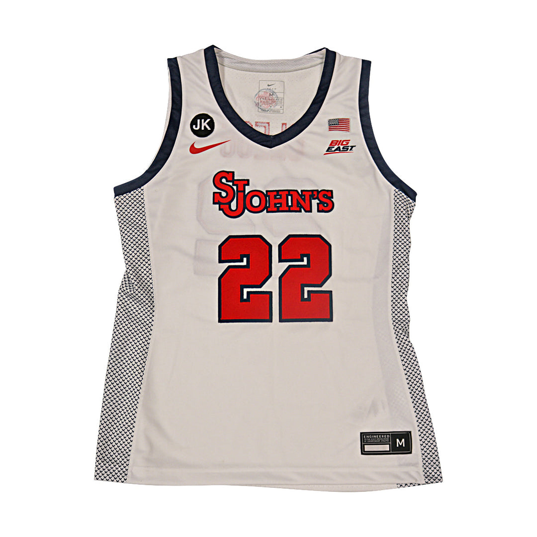 Camree Clegg St. John's University Team Issued White/Navy Alternate Jersey Size M