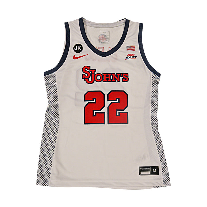 Camree Clegg St. John's University Team Issued White/Navy Alternate Jersey Size M