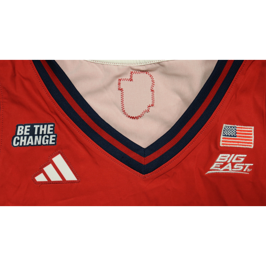 Lefteris Liotopoulos St. John’s University 2025-2026 Game Used Red Jersey 1/24/26 vs. Xavier Pitino 900th Win Jersey