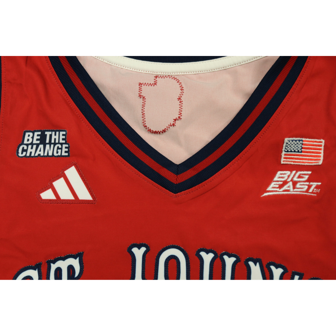 Kelvin Odih St. John’s University 2025-2026 Game Used Red Jersey 1/24/26 vs. Xavier Pitino 900th Win Jersey