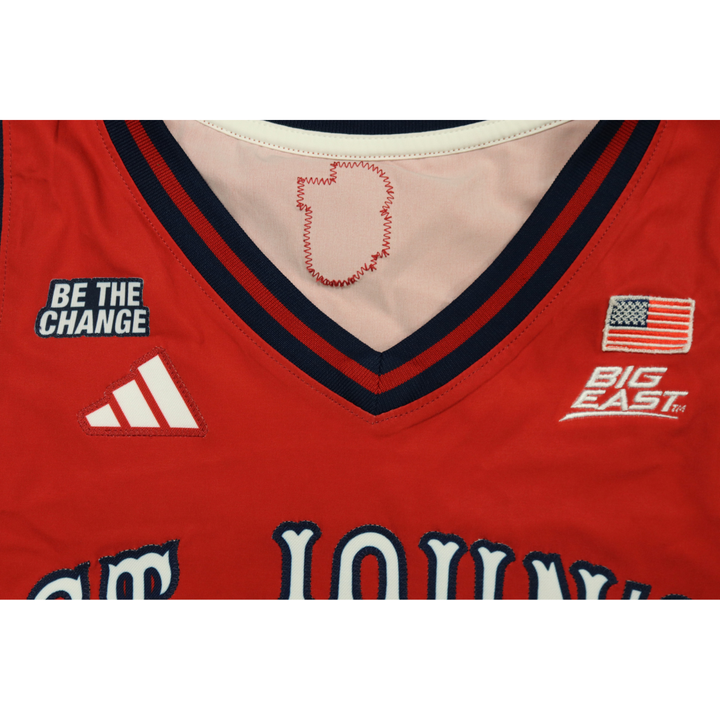 Kelvin Odih St. John’s University 2025-2026 Game Used Red Jersey 1/24/26 vs. Xavier Pitino 900th Win Jersey