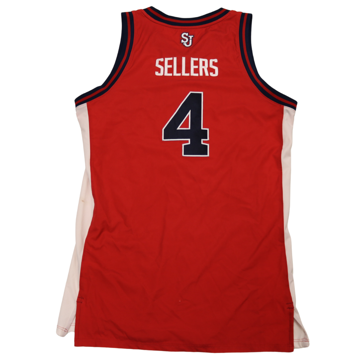 Oziyah Sellers St. John’s University 2025-2026 Game Used Red Jersey 1/24/26 vs. Xavier Pitino 900th Win Jersey